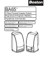 Boston Acoustics BA65 Manual preview