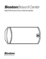 Boston Acoustics Bravo II Center User Manual preview