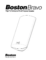 Boston Acoustics Bravo Installation Manual preview