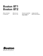 Boston Acoustics BT1 User Manual preview