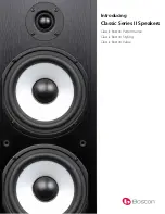 Предварительный просмотр 1 страницы Boston Acoustics Classic II Series Introducing