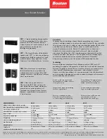 Предварительный просмотр 2 страницы Boston Acoustics CR57 Specification Sheet