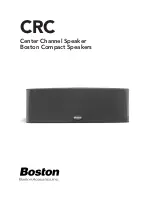 Preview for 1 page of Boston Acoustics CRC User Manual