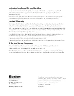 Preview for 4 page of Boston Acoustics CRC User Manual