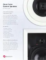 Boston Acoustics CS 270 Specification Sheet preview