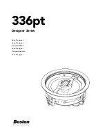 Boston Acoustics Designer Series 336pt User Manual preview