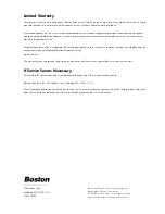 Предварительный просмотр 10 страницы Boston Acoustics Designer Series 336pt User Manual