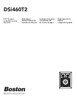 Preview for 1 page of Boston Acoustics DSi460T2 Installation Instructions Manual