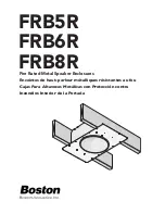 Boston Acoustics FRB5R Installation Manual предпросмотр