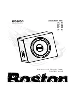 Предварительный просмотр 1 страницы Boston Acoustics Generator GS210 Installation Manual