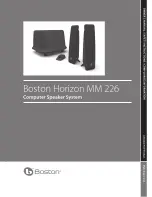 Boston Acoustics Horizon MM226 Owner'S Manual предпросмотр