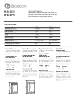 Preview for 1 page of Boston Acoustics HSi 255 Installation Instructions