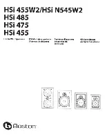 Boston Acoustics HSi 455 Manual preview