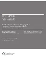 Preview for 1 page of Boston Acoustics HSi H460T2 User Manual