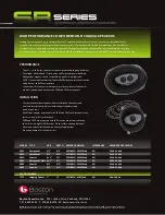 Предварительный просмотр 2 страницы Boston Acoustics ISTS Specification Sheet