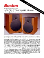 Preview for 1 page of Boston Acoustics LYNNFIELD VR-M50 Specification Sheet