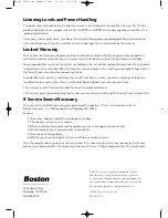 Предварительный просмотр 4 страницы Boston Acoustics Lynnfield VR910 User Manual