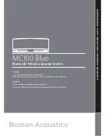Boston Acoustics MC100 Blue Owner'S Manual preview