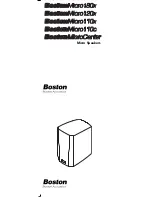 Предварительный просмотр 1 страницы Boston Acoustics Micro110c User Manual