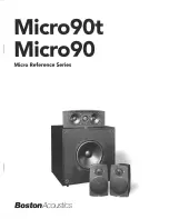 Boston Acoustics Micro90t Manual preview