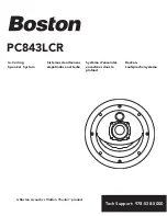 Boston Acoustics PC843LCR User Manual preview