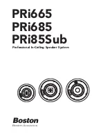 Preview for 1 page of Boston Acoustics PRi685 User Manual