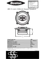 Boston Acoustics S55 Specifications предпросмотр