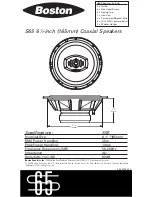 Boston Acoustics S65 Specification предпросмотр