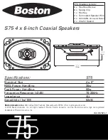 Boston Acoustics S75 Specification preview