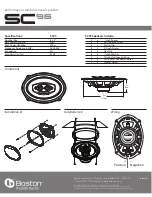 Boston Acoustics SC95 Specifications предпросмотр