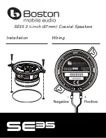 Preview for 2 page of Boston Acoustics SE35 Specifications