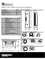 Boston Acoustics SE50 Specifications preview