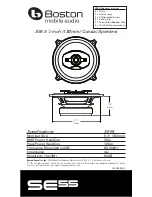 Boston Acoustics SE55 Specifications предпросмотр