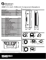 Предварительный просмотр 1 страницы Boston Acoustics SE60 Specifications