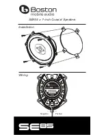 Preview for 2 page of Boston Acoustics SE85 Specifications