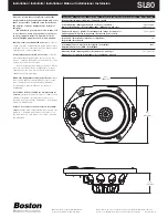 Предварительный просмотр 2 страницы Boston Acoustics SL80 Installation Manual