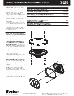 Предварительный просмотр 2 страницы Boston Acoustics SL95 Installation Manual