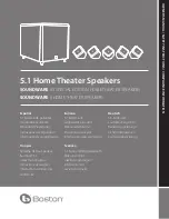 Boston Acoustics SOUNDWARE S Owner'S Manual/Safety Instructions/Compliance Information preview