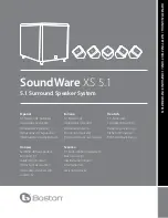 Boston Acoustics SoundWare XS 5.1 Owner'S Manual preview