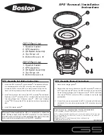 Предварительный просмотр 1 страницы Boston Acoustics SPS G510 Installation Instructions