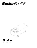 Boston Acoustics SUB10F Owner'S Manual preview