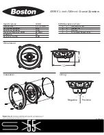 Предварительный просмотр 1 страницы Boston Acoustics SX55 Specifications