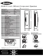 Предварительный просмотр 1 страницы Boston Acoustics SX60 Specification