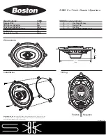 Предварительный просмотр 1 страницы Boston Acoustics SX85 User Manual