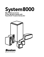 Preview for 1 page of Boston Acoustics System8000 User Manual