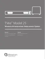 Boston Acoustics TVee 25 Service Manual предпросмотр