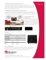 Preview for 2 page of Boston Acoustics TVee 26 Specifications