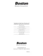 Предварительный просмотр 4 страницы Boston Acoustics Voyager 4 Manual