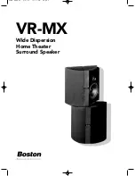 Preview for 1 page of Boston Acoustics VR-MX User Manual