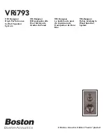 Boston Acoustics VRi793 Manual preview